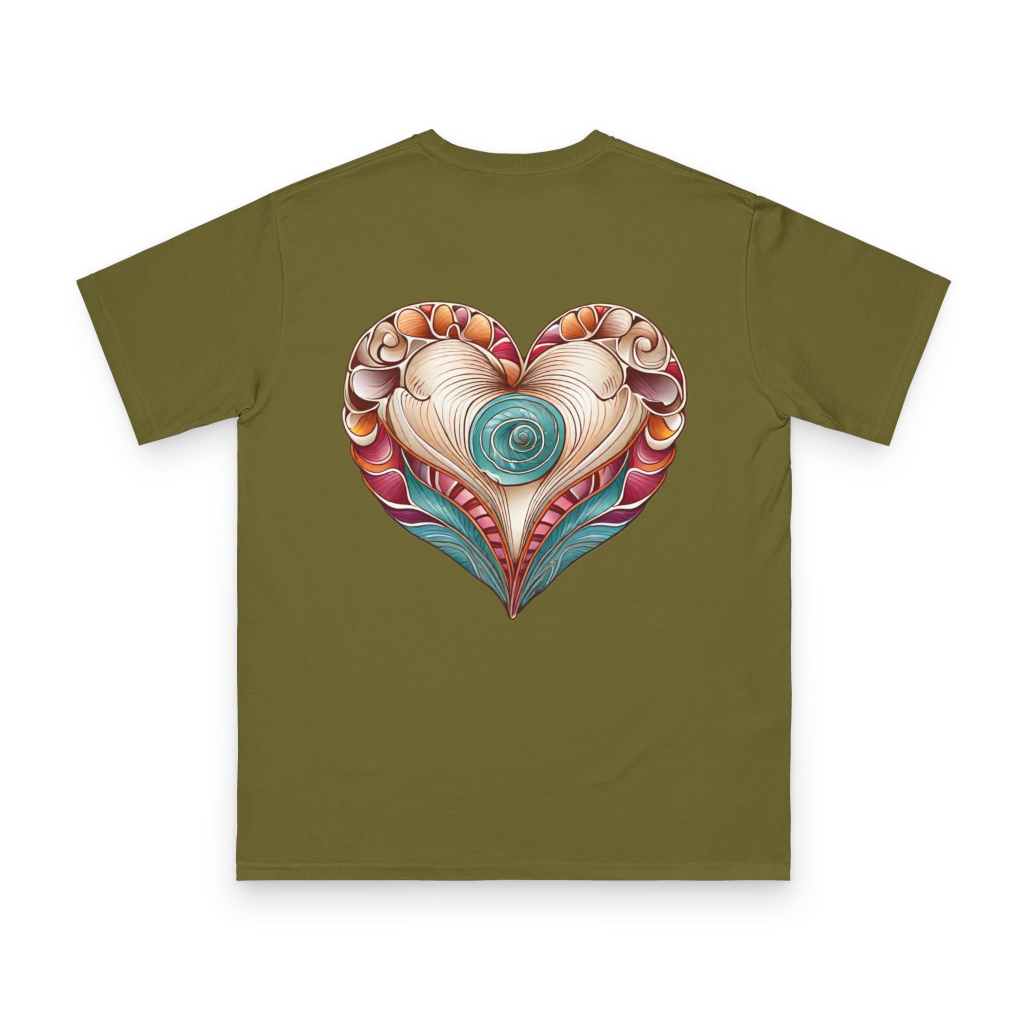 Oceaneros Heart-Shell Embrace T-Shirt 1 OceanerosOcean Devotion Apparel Oceaneros Heart-Shell Embrace T-Shirt