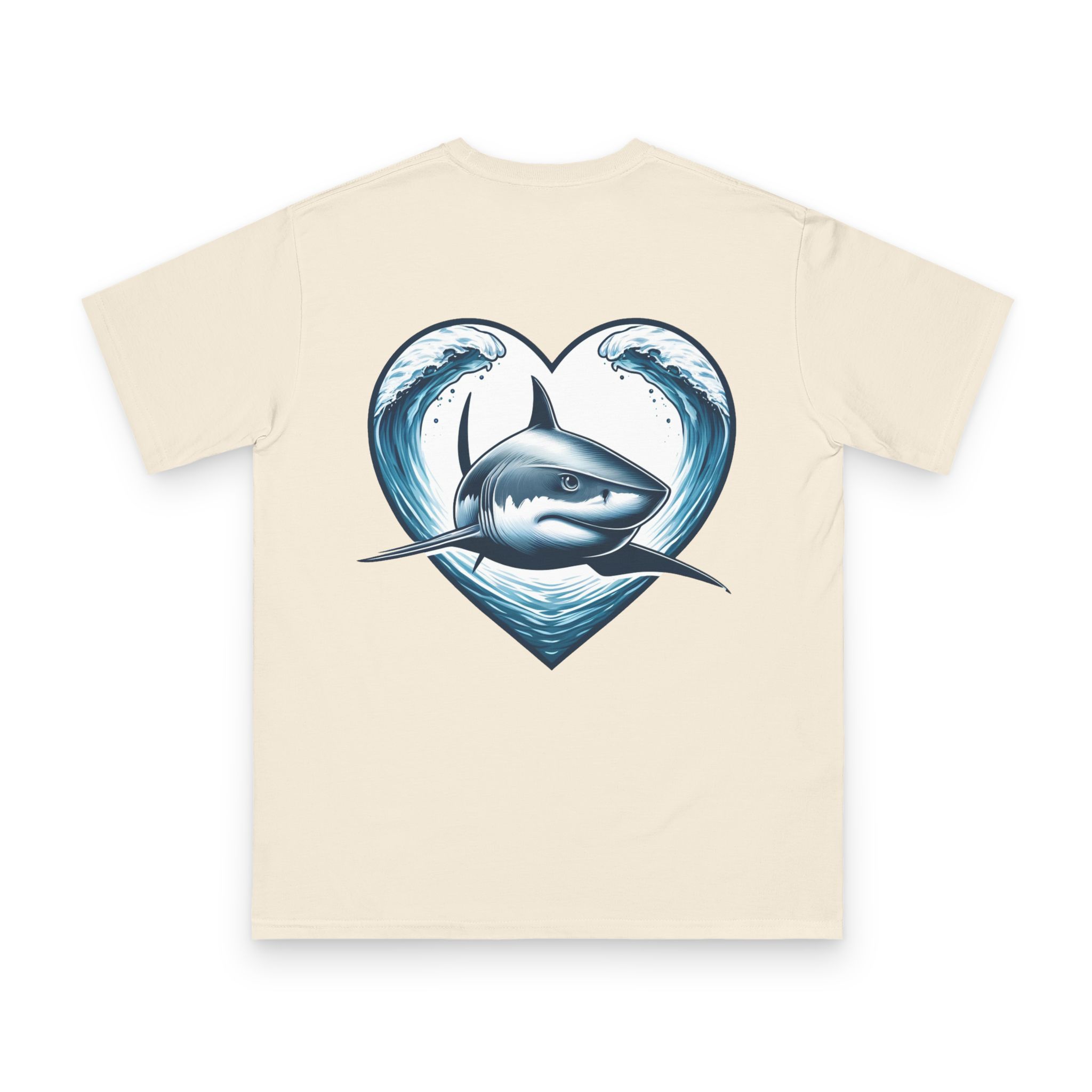 Blue Shark Line Art T-Shirt 14 OceanerosOcean Devotion Apparel Blue Shark Line Art T-Shirt