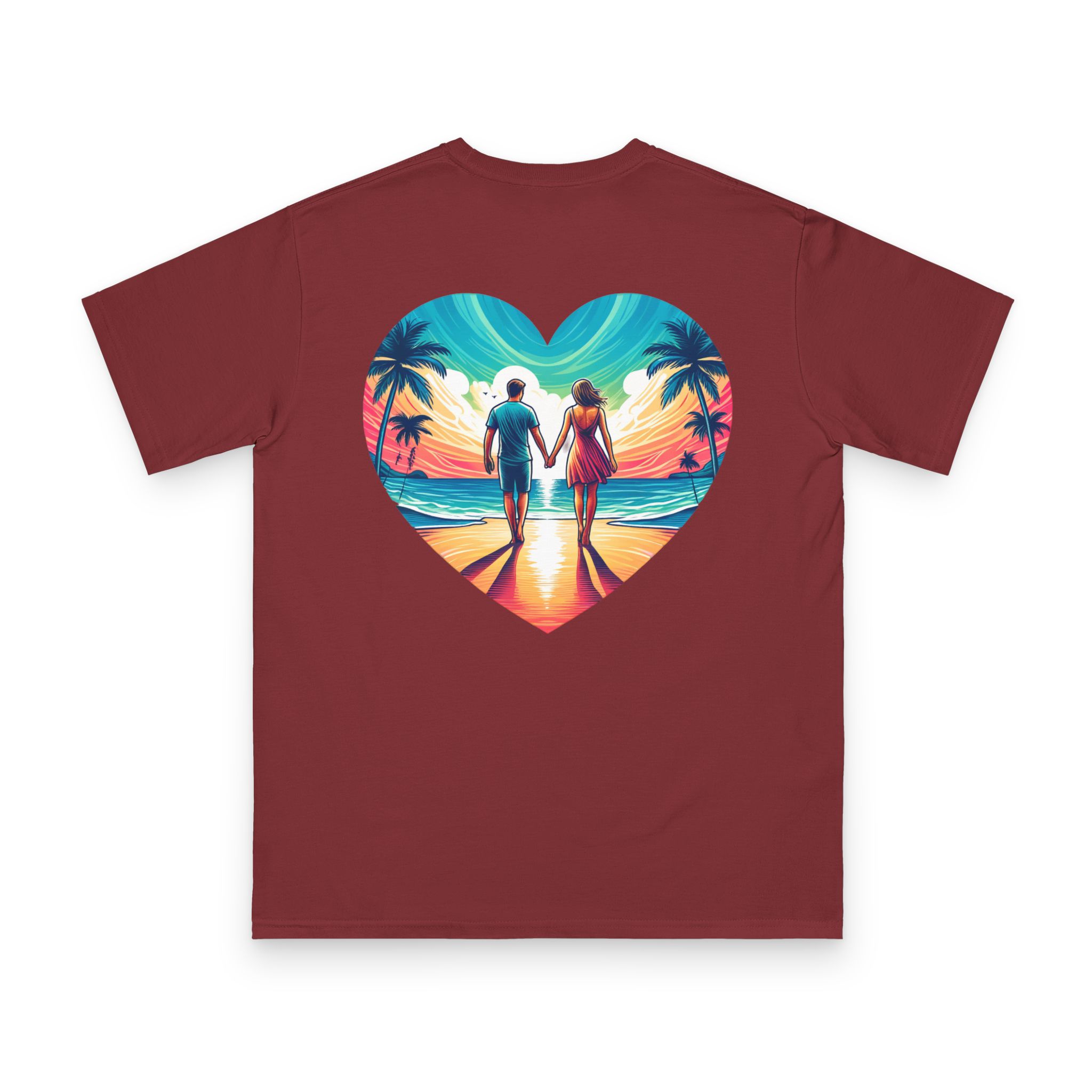 Sunset Couple Beach T-Shirt 12 OceanerosOcean Devotion Apparel Sunset Couple Beach T-Shirt