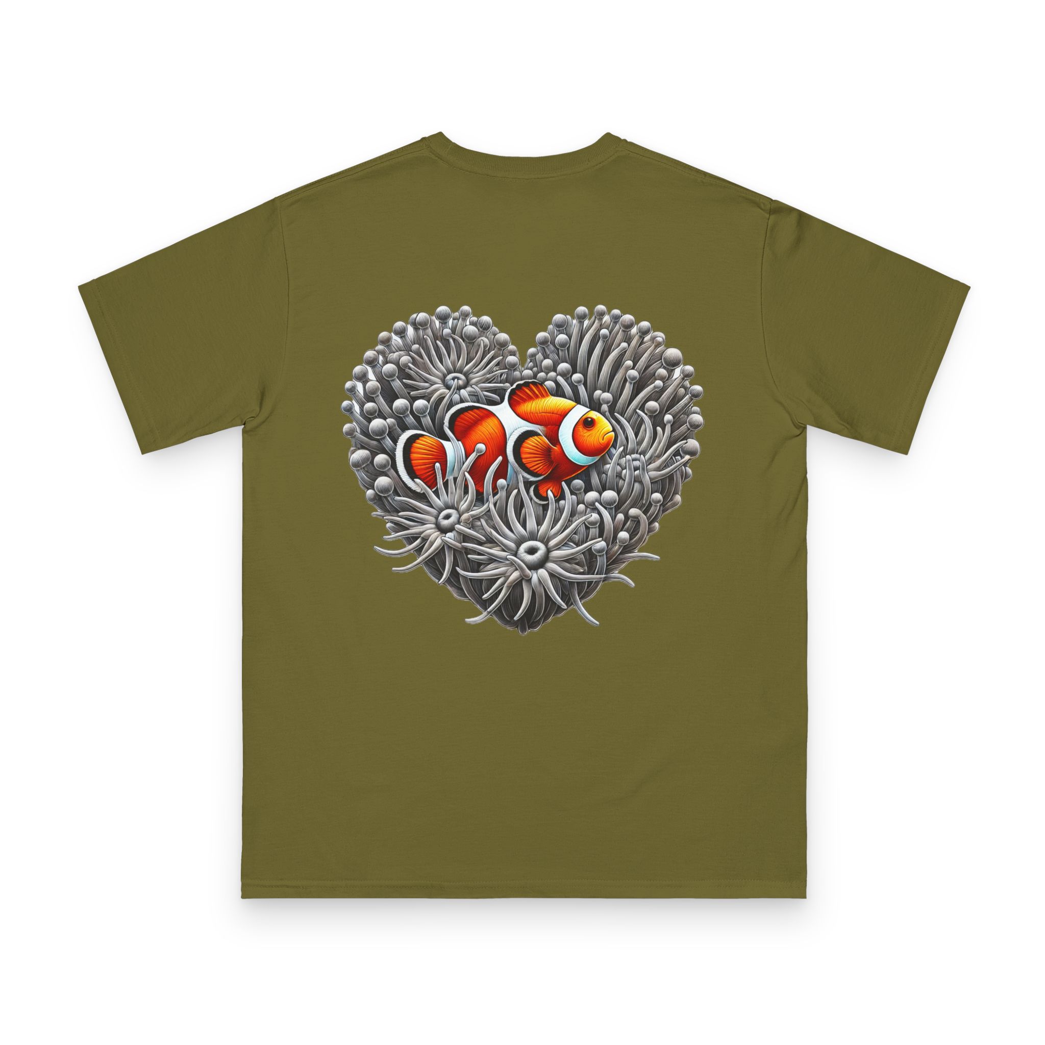 Clownfish in Grey Anemone T-Shirt 20 OceanerosOcean Devotion Apparel Clownfish in Grey Anemone T-Shirt