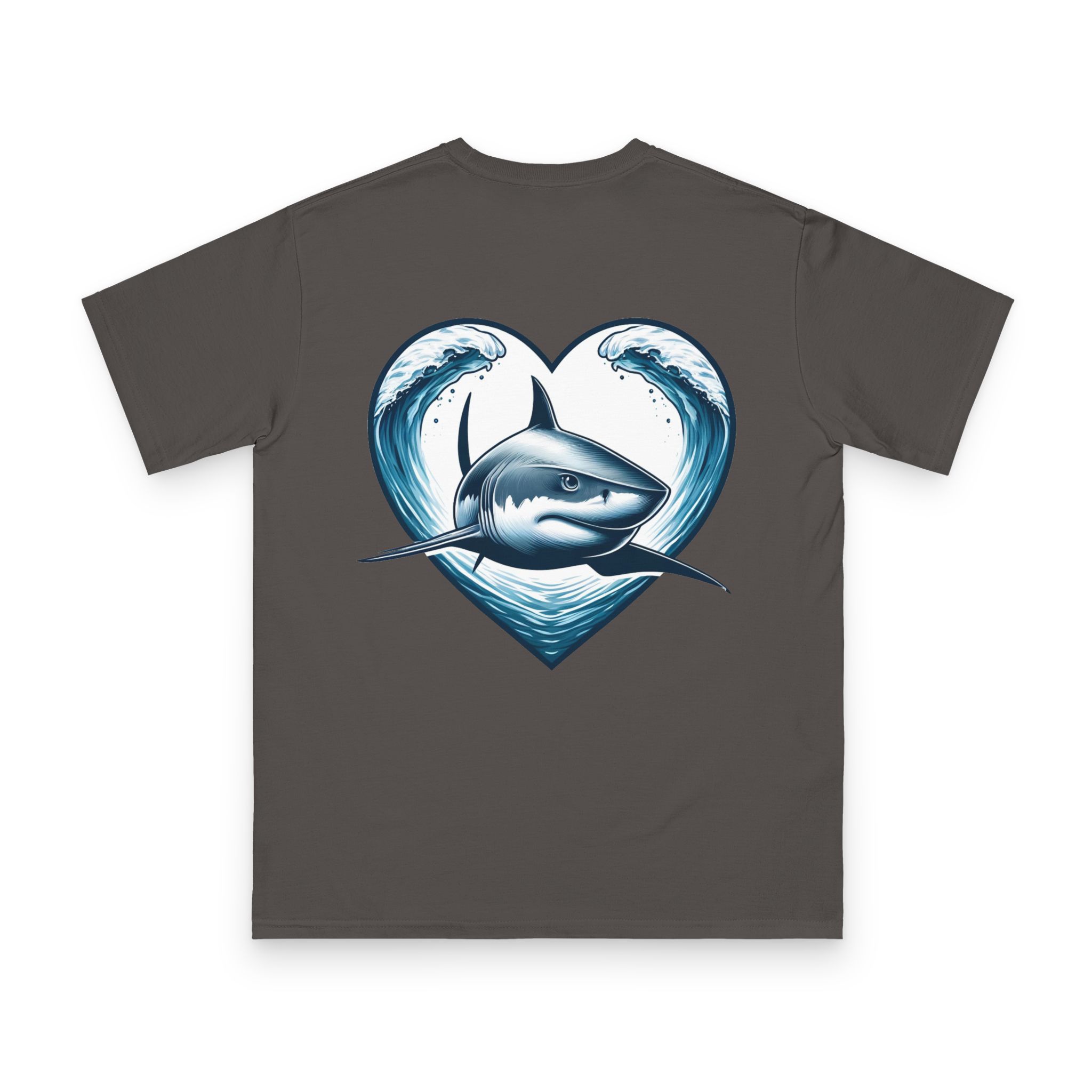 Blue Shark Line Art T-Shirt 18 OceanerosOcean Devotion Apparel Blue Shark Line Art T-Shirt