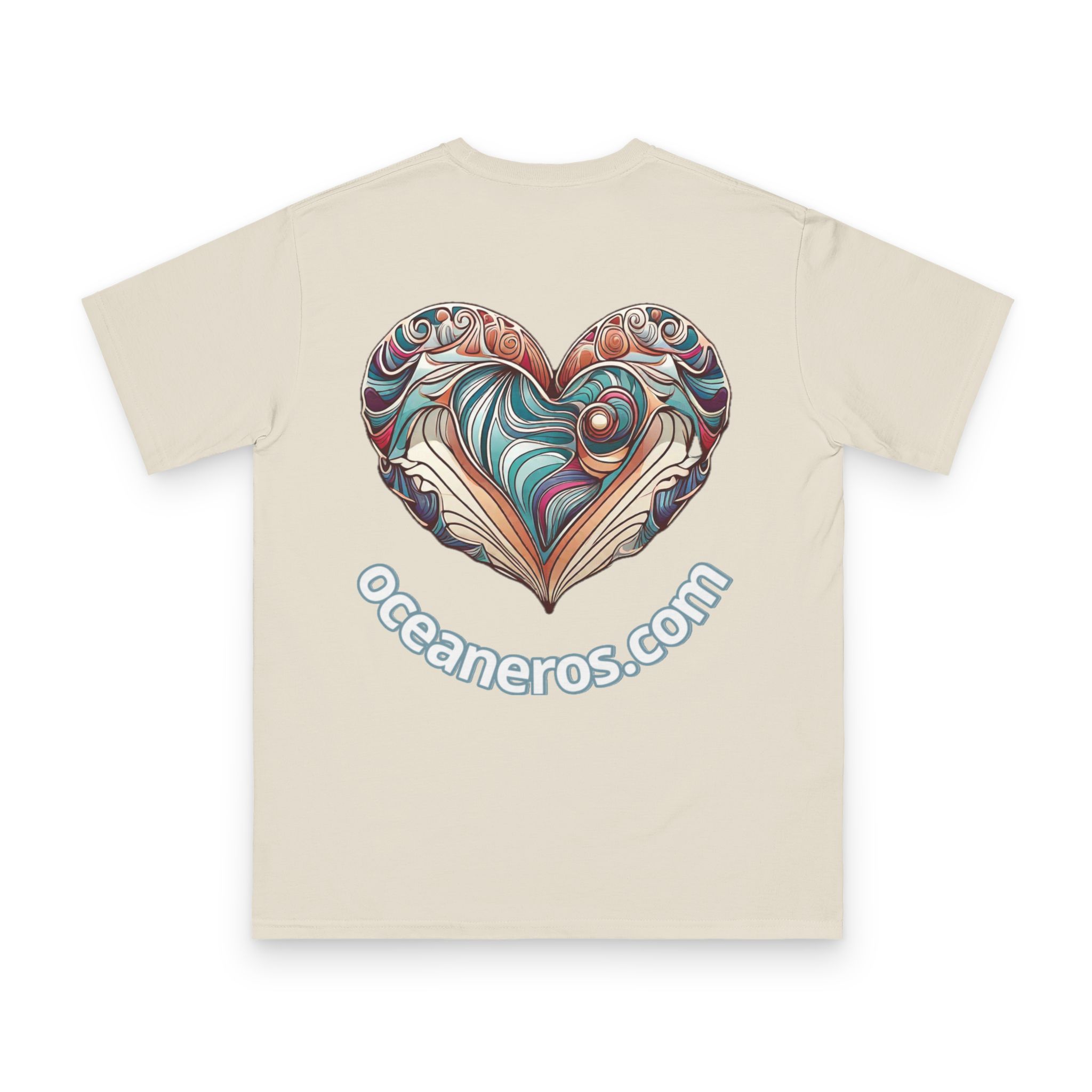 Shell Lineart with Oceaneros - Organic Unisex Classic T-Shirt 4 OceanerosOcean Devotion Apparel Shell Lineart with Oceaneros - Organic Unisex Classic T-Shirt