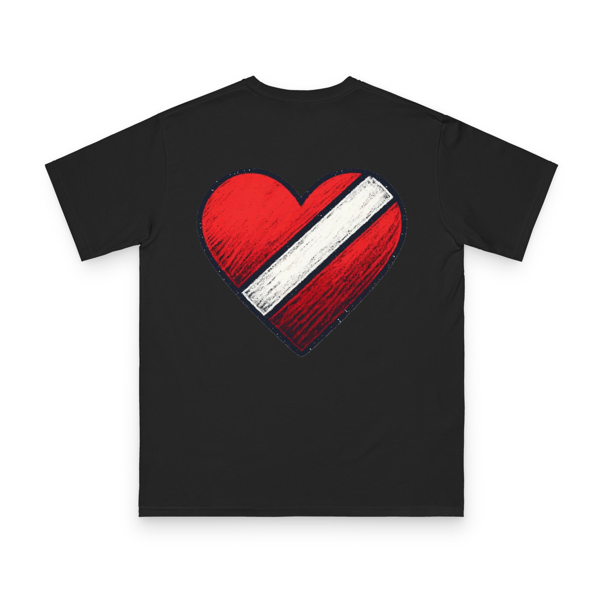Diver Down Heart Tee 10 OceanerosOcean Devotion Apparel Diver Down Heart Tee - the diver down flag with its stripe curved into a heart