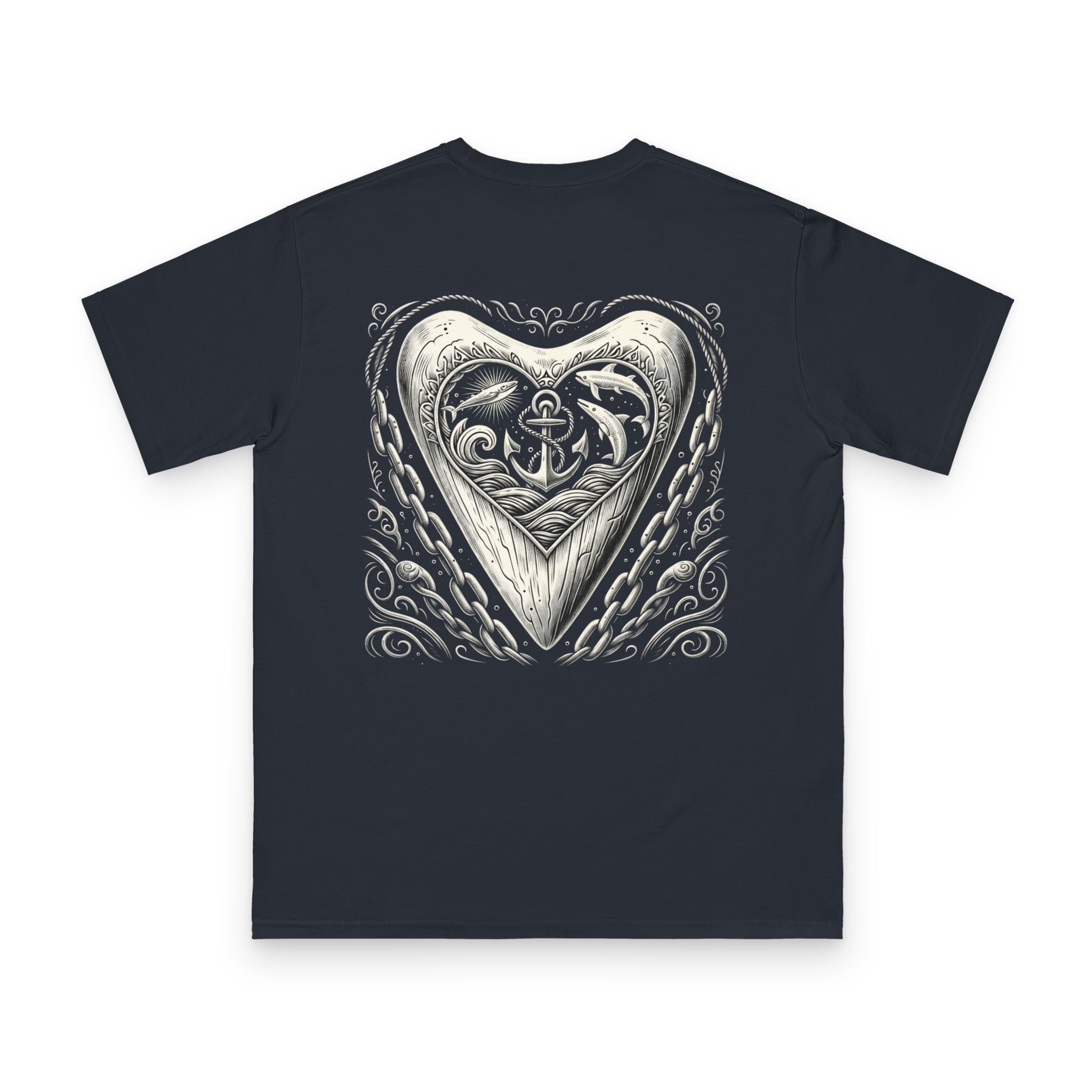 Shark Tooth Scrimshaw T-Shirt 6 OceanerosOcean Devotion Apparel Shark Tooth Scrimshaw T-Shirt