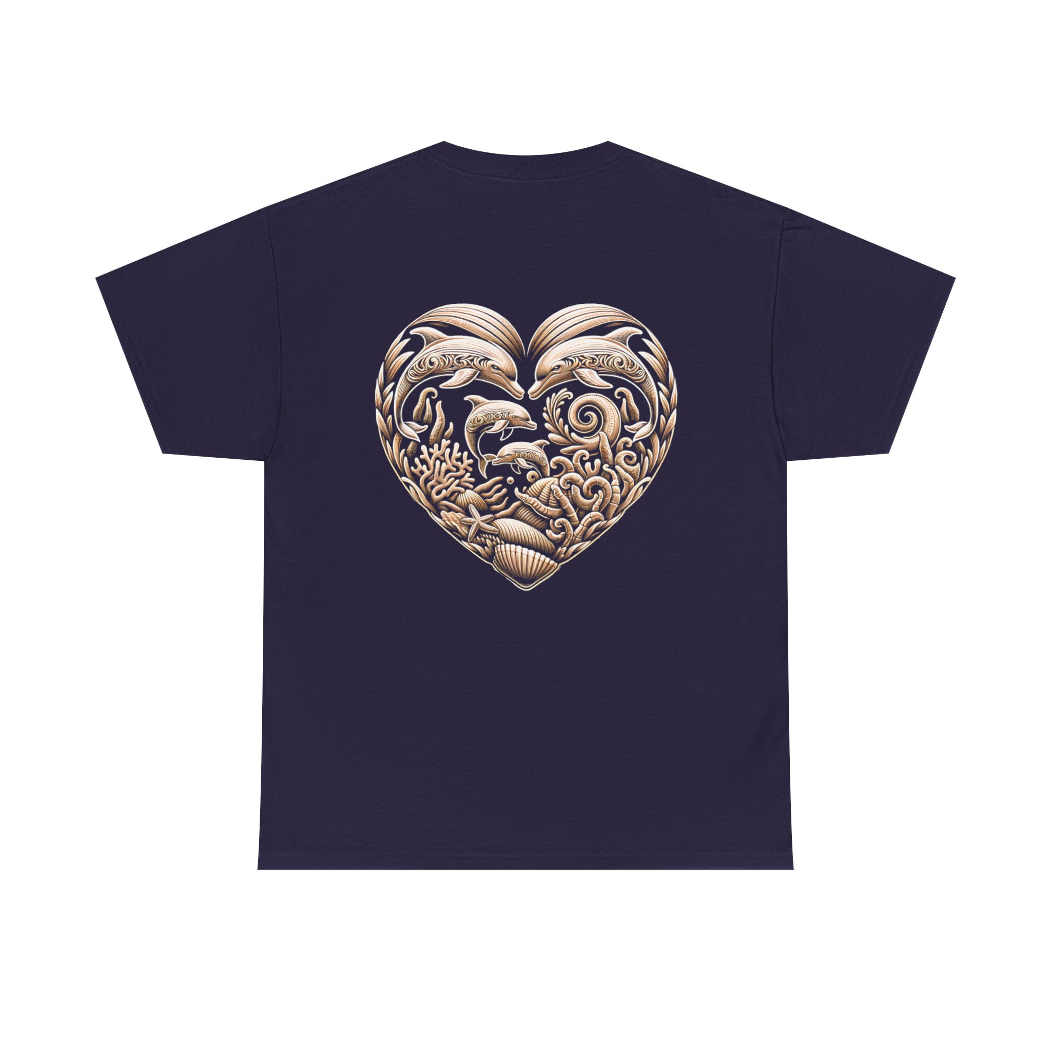 Dolphin Heavy Cotton Tee 26 OceanerosOcean Devotion Apparel Dolphin Heavy Cotton Tee