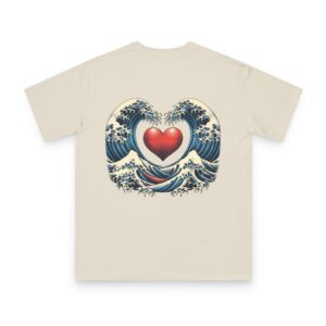 Hokusai Wave with Heart T-Shirt