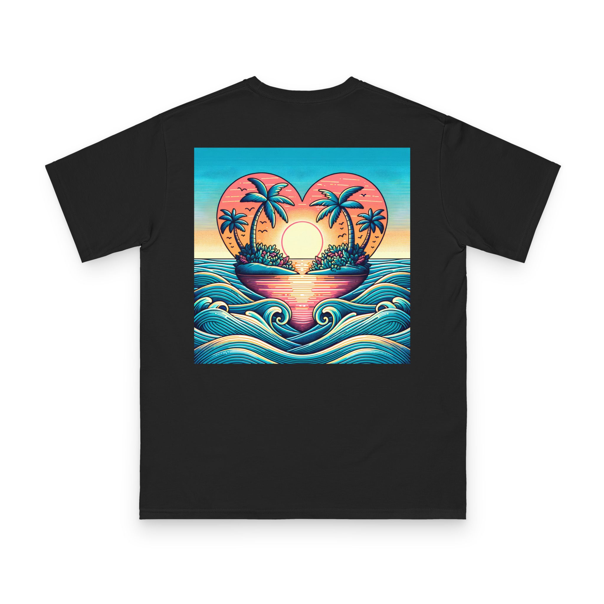 Heart Island Sunset T-Shirt 10 OceanerosOcean Devotion Apparel Heart Island Sunset T-Shirt