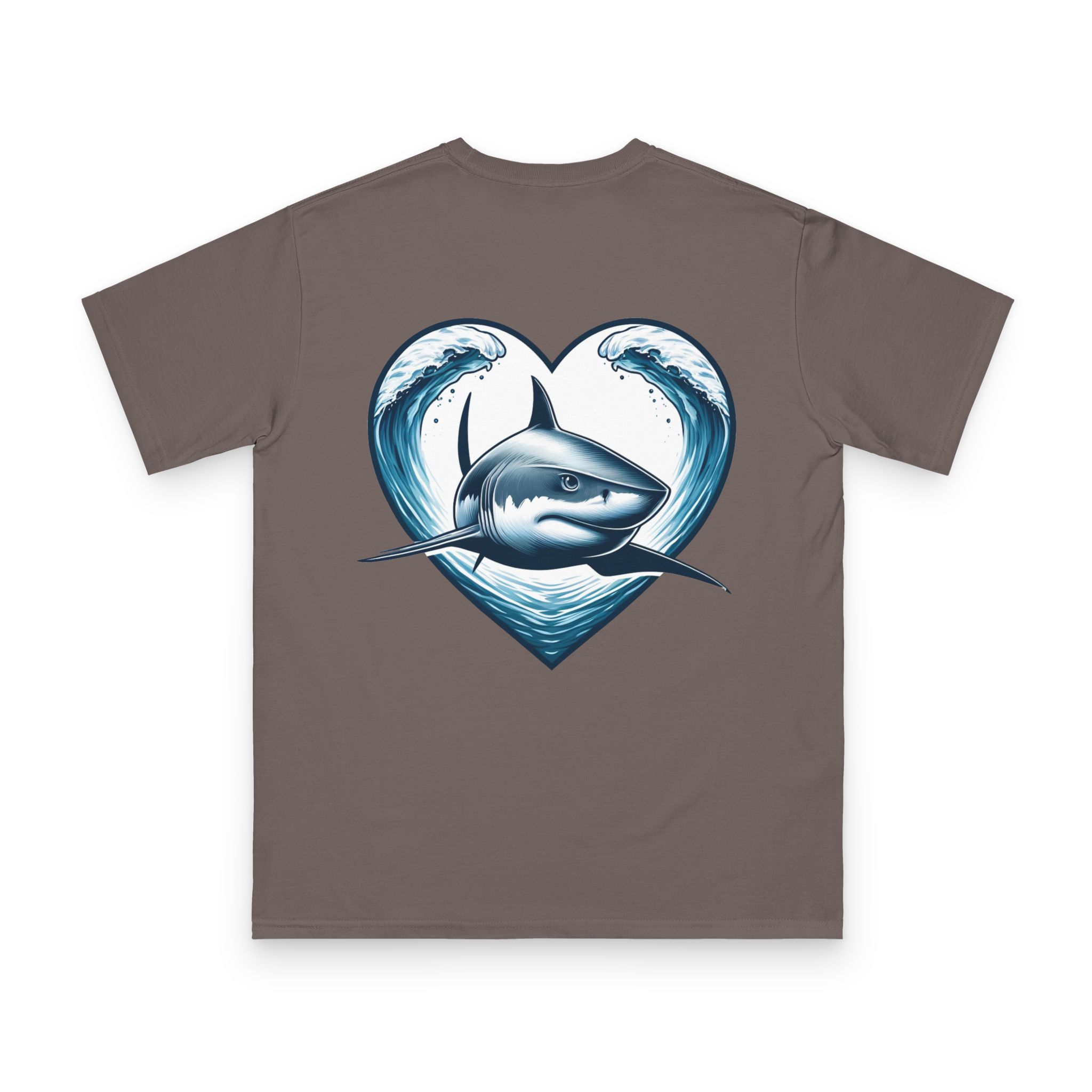 Blue Shark Line Art T-Shirt 20 OceanerosOcean Devotion Apparel Blue Shark Line Art T-Shirt