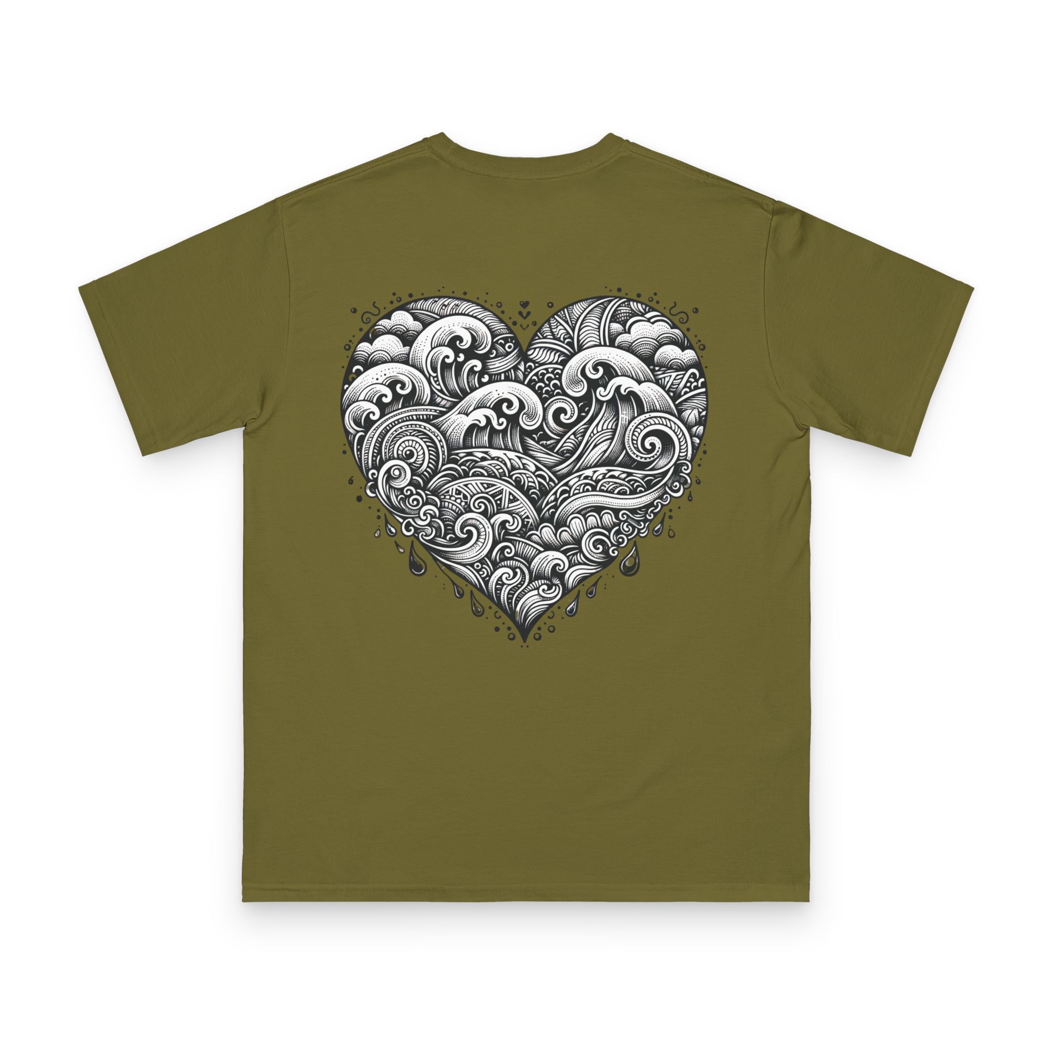 Henna Ocean Heart T-Shirt 22 OceanerosOcean Devotion Apparel Henna Ocean Heart T-Shirt